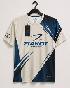 เสื้อยืดผู้ชาย ZIAKOT ดีไซน์ใหม่ สีเขียวนีออนกรมท่า สำหรับออกกำลังกาย - Product Image 2