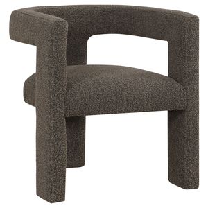 McKinley Chocolate Brown Boucle <b>Upholstered</b> Accent Side <b>Chair</b> for Living Room - Product Image 2