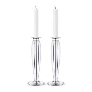 เชิงเทียนรูปคนสีเงินแบบสองแขนสำหรับตกแต่งบ้าน - Product Image 3
