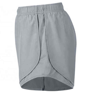 <b>Women's</b> Gray Knitted Sport <b>Shorts</b> <b>Elastic</b> <b>Waist</b> Quick Dry With Pockets Regular Fit Solid Color Mid <b>Waist</b> Style - Product Image 3