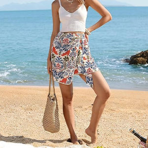กระโปรงฮาวายสำหรับผู้หญิง ผ้าฝ้าย 100% ลายดอกไม้ปักสไตล์ Aloha น้ำหนักเบา ระบายอากาศได้ดี เหมาะสำหรับงานปาร์ตี้ชายหาดในฤดูใบไม้ร่วง สไตล์เกาะ - Product Image 3