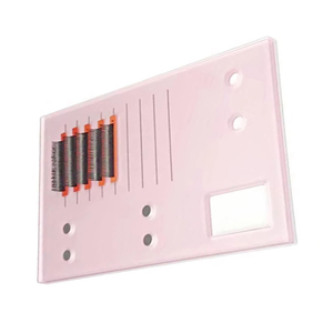 Support magnétique en acrylique premium (rectangulaire solide) pour extensions de cils professionnelles, avec pince à épiler métallique - Product Image 2