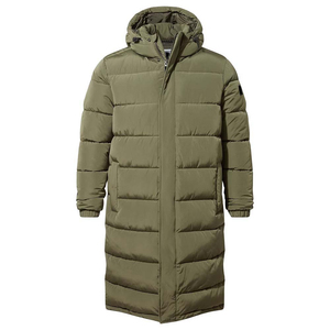 Men's Long Down Jacket Parka Hooded Waterproof Breathable Polyester-Filled Long Sleeve Warm Windproof Pocket Crack Long Rope - Product Image 3