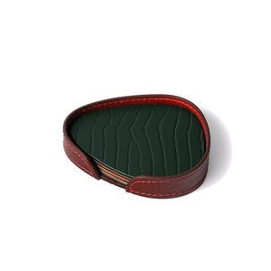 Leather Coasters <b>Set</b> of <b>4</b> <b>for</b> Drinks Heat Resistant <b>Table</b> Coasters <b>for</b> Home Office Bar Coffee <b>Table</b> - Product Image 4