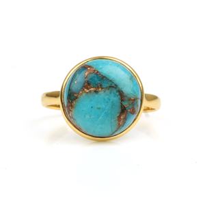 Customizable 925 Sterling Silver Wedding Gift <b>Ring</b> for Women High Quality Solid Blue Copper <b>Turquoise</b> Gemstone Rhodium Plated - Product Image 2