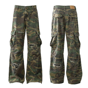Pantalones Cargo de Algodón con Spandex para Mujer, Corte Regular, Cintura Alta, Estilo Urbano, Transpirables, de Secado Rápido, Tácticos, Casuales, OEM - Product Image 1