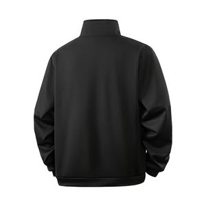 Men's Women's Half Zip Sweatshirt Streetwear Oversized <b>Mock</b> <b>Neck</b> Plain Cotton Fleece Custom Logo <b>Top</b> - Product Image 2