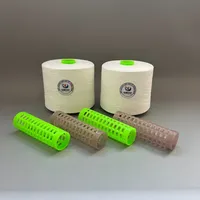 50/2 Benang Jahit Poliester Semi-Dull Elastis Tahan Air untuk Bordir & Sulaman Silang Putih Steam-Set