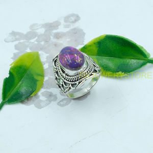 Top Quality Purple Copper Turquoise <b>Ring</b> 925 Sterling <b>Silver</b> <b>Statement</b> <b>Ring</b> Handmade Designer Gemstone <b>Ring</b> Boho Jewelry Gift - Product Image 6
