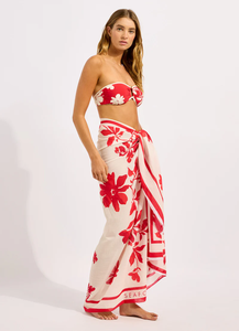 Custom Hawaiian Pareo Printed Polynesia <b>Chiffon</b> Sarong Tropical Beach Cover Up OEM Fabric Manufacturer Wholesale Supplier - Product Image 5