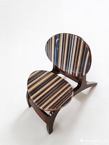 Chaise d'appoint moderne et luxueuse en bois et résine, nouveau design, fauteuil de salon à dossier incurvé pour salon et chambre d'hôtel - Vente chaude - Product Image 1