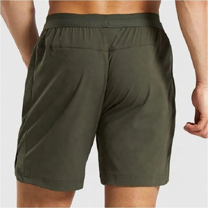 Shorts de compression respirants pour hommes à séchage rapide, pour l'entraînement et le fitness, motif uni, polyester/spandex de haute qualité - Product Image 5