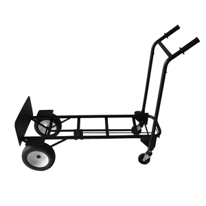 Wholesale Matte Black Powder Coated Steel Convertible Hand <b>Trolley</b> Cart for Garage Workshop Use - Product Image 5