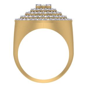 10K/14K/18K Yellow Gold Men's Hip-hop Statement <b>Ring</b> with Lab Grown Diamonds Gift Purpose Diamond <b>Rings</b> - Product Image 3