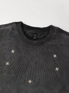 เสื้อยืดผู้ชายคอตตอนฮิปฮอปประดับดาวและคริสตัลไล่สีขนาดใหญ่พิเศษ ขายส่ง B2B จากซัพพลายเออร์ในสหรัฐอเมริกา - Product Image 4