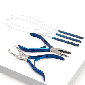 Kit de Herramientas Profesionales para Extensiones de Cabello y Micro Anclajes, Color Dorado, Diseño Personalizado - Product Image 1