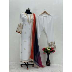 Conjunto de Top, Pantalón y Dupatta para Mujer, Estilo Moderno, Ideal para Fiestas - Product Image 1