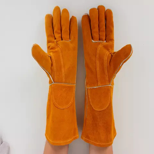 Gants de barbecue en cuir, gants de cuisine, protection contre la chaleur, utilisation en extérieur, gants de barbecue en cuir résistants à la chaleur et aux coupures, gants de grillades - Product Image 1