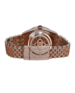 Luxury Moissanite Wristwatch Men Full Stone Setting Stainless Steel Diamond <b>Watch</b> - Product Image 3