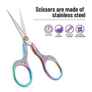 Stainless Steel <b>Sewing</b> Embroidery <b>Scissors</b> Cutter Colorful Custom Logo Color Embroidery Shears - Product Image 3