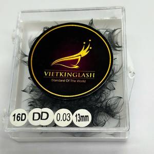 Extensiones de Pestañas Pre-fabricadas de Alta Calidad al por Mayor, 16D 0.05 0.03 C/CC/D/DD/M/L Curl Mega Volume, Negro Mate, de Vietnam - Product Image 2