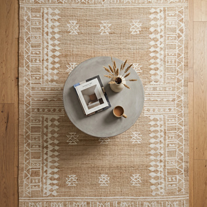 Handcrafted Handwoven Jute <b>Rug</b> Beige Ivory Geometric Pattern Textured Anti-Slip <b>Thick</b> <b>Pile</b> Area Carpet Living Room Bedroom - Product Image 6