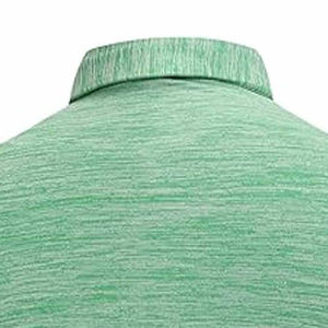 Men Short Sleeve Solid Color for Shirt Regular Fit Casual Breathable Pique Knitted Cotton 140g Gray <b>White</b> Trim Collar Custom - Product Image 4