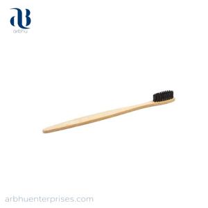Brosse à dents en bambou à manche plat, écologique, en bois naturel, pour hôtel et kit de voyage, hygiène bucco-dentaire biodégradable - Product Image 1