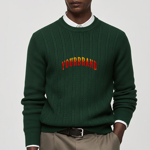 Fashion Men Knitted Sweater <b>100</b>% Cotton Warm Soft <b>Yarn</b> Breathable Comfort Fit Minimal Look for Cold Weather Everyday Casual Wear - Product Image 1