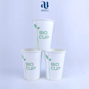 Gobelets en papier jetables à paroi unique | Gobelets biodégradables imprimés avec Logo personnalisable respectueux de l'environnement - Product Image 3