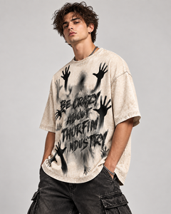 Camiseta Oversize Estampada de Algodón de Manga Corta con Cuello Redondo Estilo Urbano para Hombre de Thorfin Industry - ¡Oferta al por Mayor! - Product Image 4