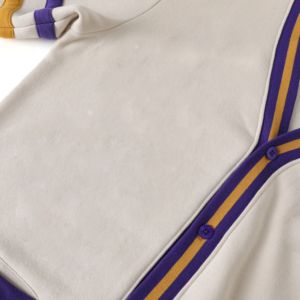 Custom OEM High Quality Heavyweight 100% Cotton Fleece <b>Varsity</b> <b>Cardigan</b> Jacket Wholesale Unisex Greek Letter Sorority Fraternity - Product Image 6