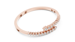 Bracelet de mariée en or blanc 14 carats avec diamant rond cultivé en laboratoire pour femmes |   Diamant Pur Cultivé Nouveau-né - Product Image 5