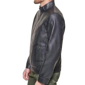 Veste en cuir décontractée pour homme, prix de gros, haute qualité, style tendance, veste en cuir à la mode pour homme - Product Image 2