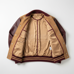 Blouson universitaire personnalisé pour homme, manches en laine, style preppy, lettre D brodée, hiver 24, imperméable, style urbain - Product Image 6