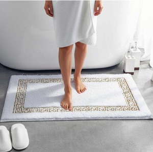 Tapis de bain de luxe en coton bouclette ultra absorbant, doux et à séchage rapide, qualité hôtel et spa, lavable en machine, tapis de toilette en bouclette intégrale - Product Image 1