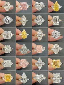 Bague en diamant de laboratoire de luxe très demandée, en or massif 14k/18k, certifiée IGI, toutes formes, pour femmes modernes, occasions de mariage - Product Image 4