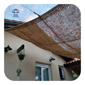 สินค้ามาใหม่ ผ้าใบกันแดดใยมะพร้าว ระบายอากาศได้ดี สีฟ้าลายดอกบัว เวียดนาม 2026 - Product Image 1