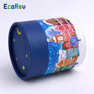 Caja de Regalo de Tubo Redondo de Papel Duro para Navidad, con Diseño Personalizado, Biodegradable y Ecológico, al por Mayor - Product Image 6