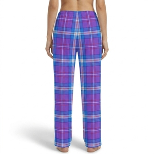 Pantalones de dormir de lana a cuadros para mujer, de cintura alta, holgados, con cordón ajustable, cómodos, para invierno, con bolsillos - Talla XL - Product Image 4