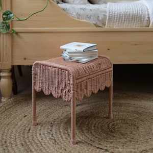 Table d'appoint en rotin festonné de haute qualité, le meilleur choix pour la maison, l'hôtel, la chambre, la crèche, la décoration de table. - Product Image 3