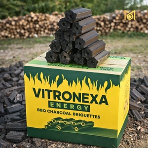 Briquettes de charbon de coco hexagonales pour barbecue extérieur, longue durée de combustion, haute chaleur, combustible pour grillades, fabrication et exportation - Product Image 1