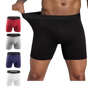 Calzoncillos bóxer de algodón y elastano para hombre, talla europea premium, lisos, teñidos, con estampado personalizado, tejidos, ecológicos, transpirables, de tiro medio, OEM - Product Image 3