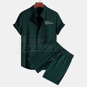 Ensemble de shorts décontractés pour hommes en 2 pièces, MOQ faible, été - Vêtements de sport de haute qualité 100% coton pour un usage quotidien - Product Image 3