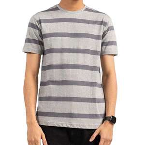 <b>Black</b> Custom <b>Men's</b> T-<b>Shirts</b> Short Sleeve O-Neck Cotton Worsted Fabric <b>Silk</b> Screen Printed Front Logo Formal Style Loose Fit - Product Image 6