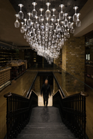 Éclairage de luxe de verre à vin bar à vin lampe à main en verre soufflé à LED éclairage de lustre en verre à vin pour bar restaurant hôtel