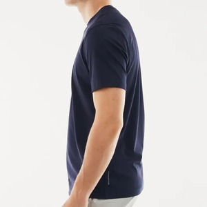 เสื้อยืดโอเวอร์ไซส์แขนสั้นผ้าคอตตอนเนื้อหนัก 100% สำหรับผู้ชาย แบบเรียบ ไม่มีลาย  รับออกแบบโลโก้ แห้งเร็ว - Product Image 3