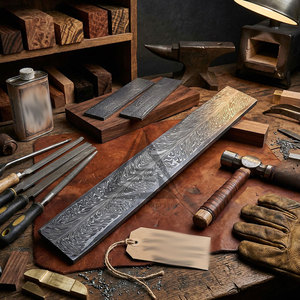 Best Selling Durable Material Damascus Blank Billets Quality Made Carbon Steel Damascus Blank Billets - Product Image 4