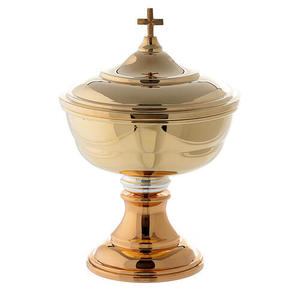 Ciborio de Latón Popular, Diseñado para la Sagrada Comunión y Uso en el Altar, Ciborio de Latón de Alta Calidad con Diseño Religioso y Cáliz - Product Image 3