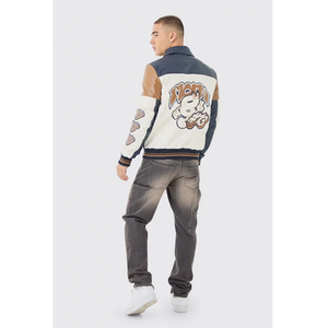 Blouson aviateur en cuir d'agneau marron pour homme, style streetwear, avec garniture en fourrure, coupe-vent et écologique - Product Image 2